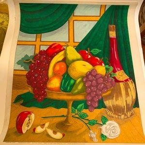 Vintage FRUIT STILL LIFE  unframed # 30581
